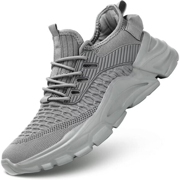 ⚡Men\'s Grey Breathable Lightweight Slip Resistant Athletic Gym Work Shoes main image 6